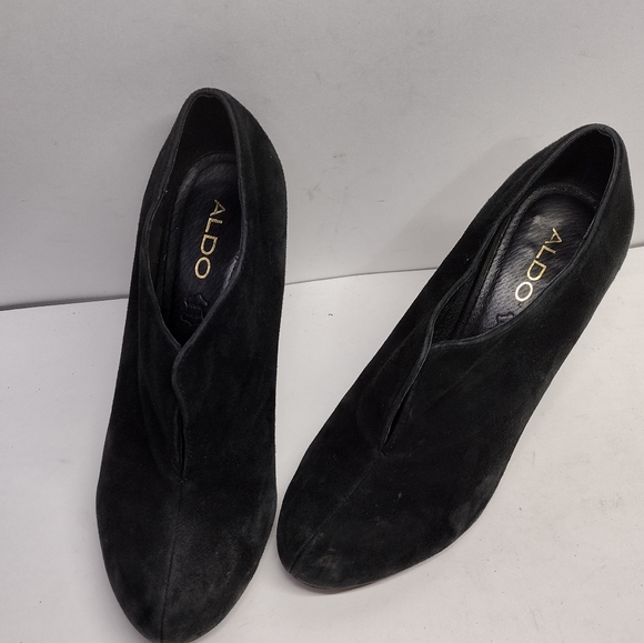 Black Suede Aldo "Tallo Shooties" l Stiletto l Size 8.5 l Genuine Leather - Picture 5 of 12